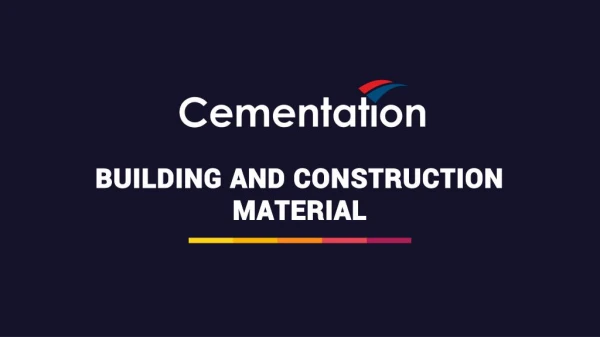 Building and construction materials in india