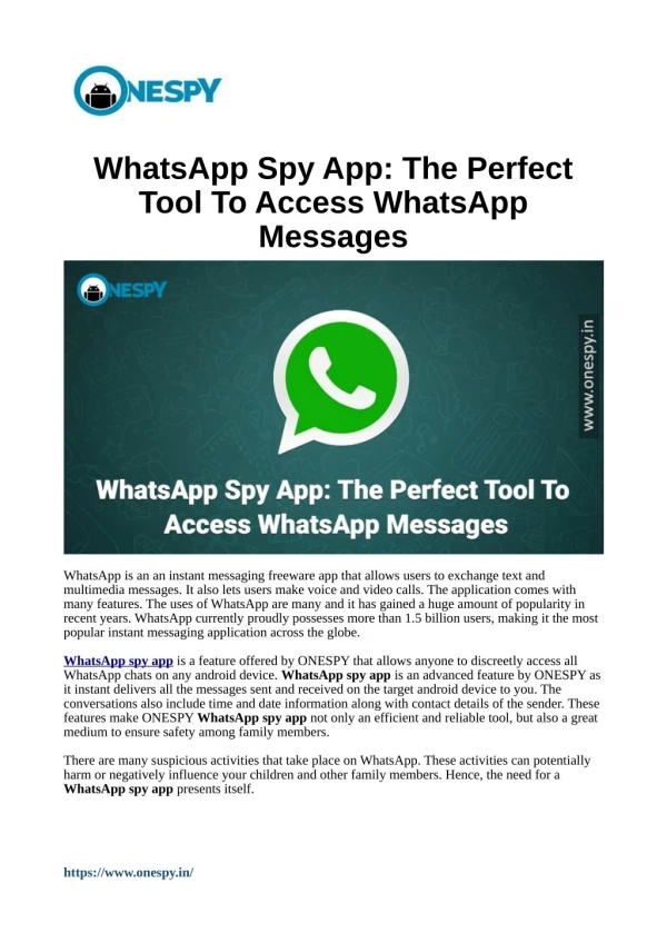 WhatsApp Spy App: The Perfect Tool To Access WhatsApp Messages