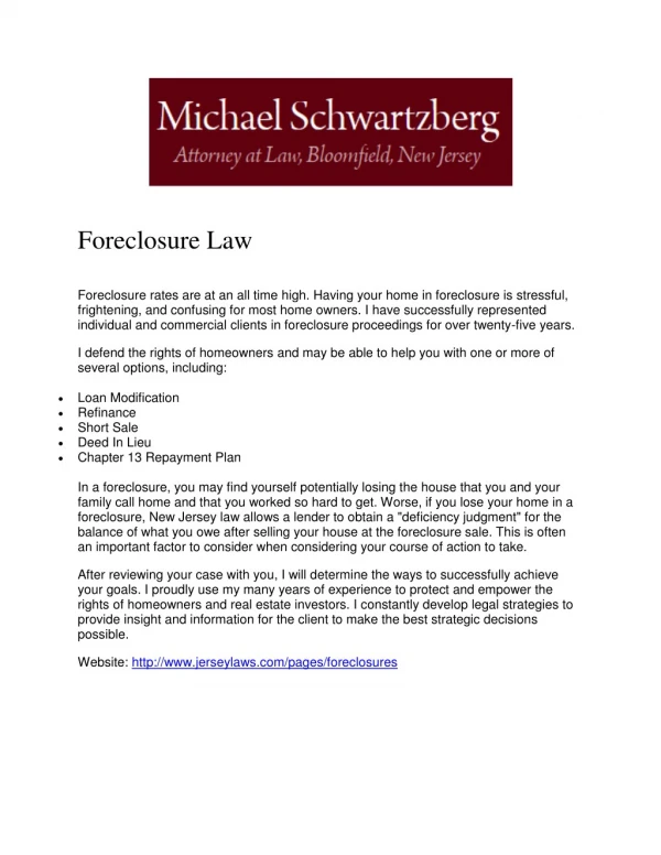 Foreclosure lawyer nj