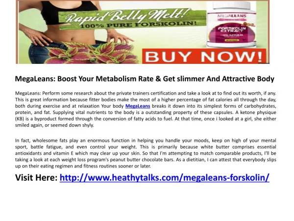 MegaLeans: Important Diet And Nutrition Tips To Lose Weight
