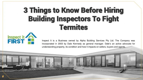3 Things to Know Before Hiring Building Inspectors To Fight Termites