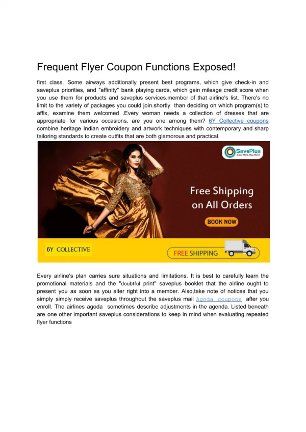 Frequent Flyer Coupon Functions Exposed!