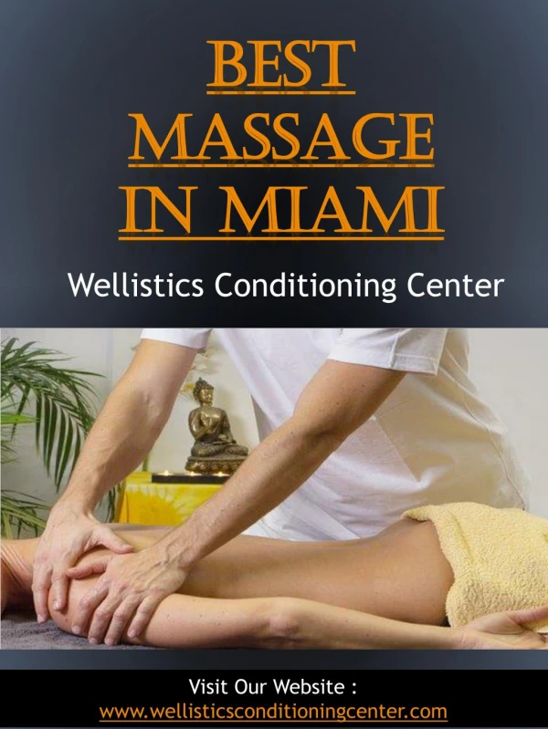 Best Massage In Miami