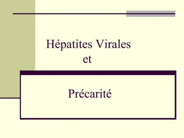 H patites Virales et