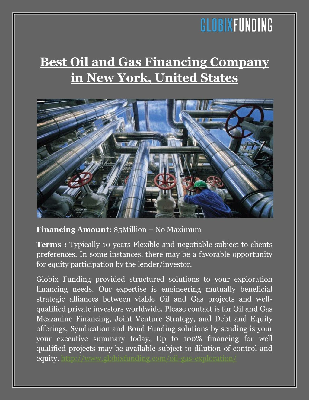 best oil and gas financing company in new york