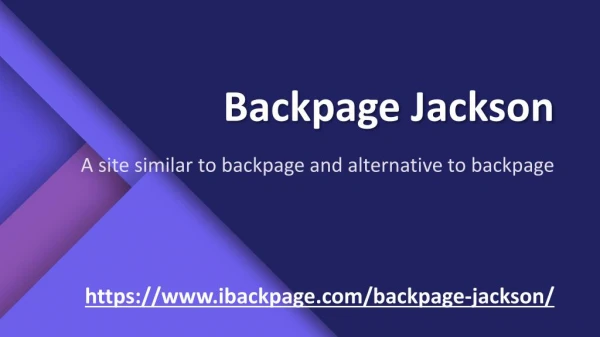 Backpage Jackson | site similar to backpage | alternative to backpage | ibackpage