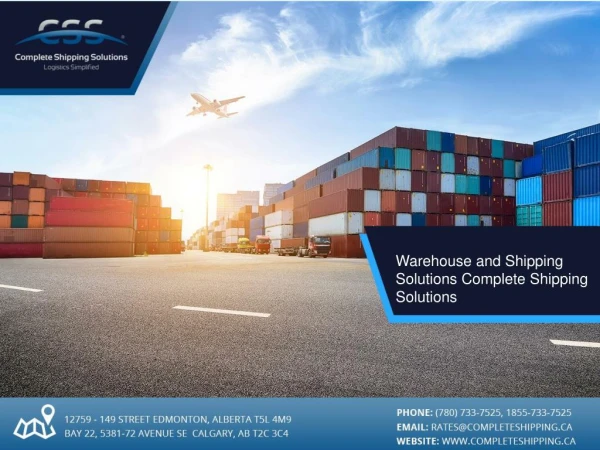 Warehouse and Shipping Solutions Complete Shipping Solutions