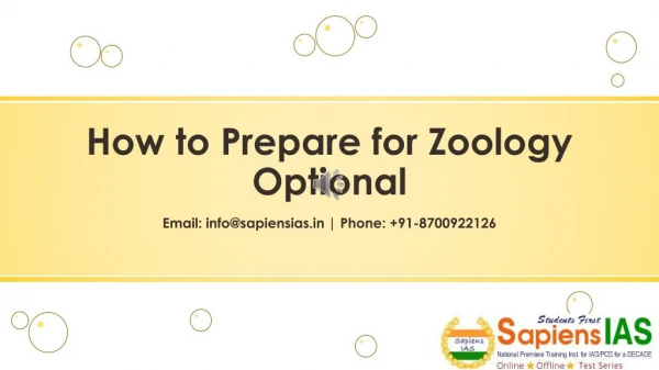 How to Prepare for Zoology Optional