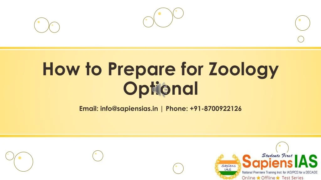 how to prepare for zoology optional