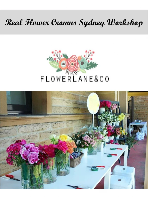 Real Flower Crowns Sydney Workshop