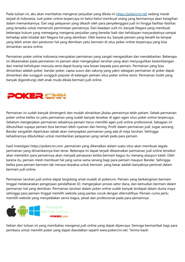 Situs Poker Online Uang Asli Indonesia Tahun 2019