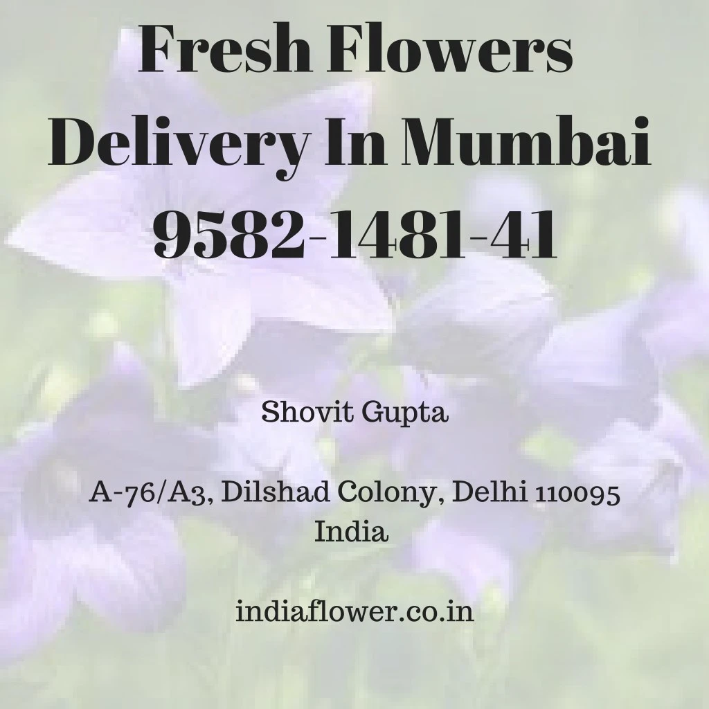 fresh flowers delivery in mumbai 9582 1481 41