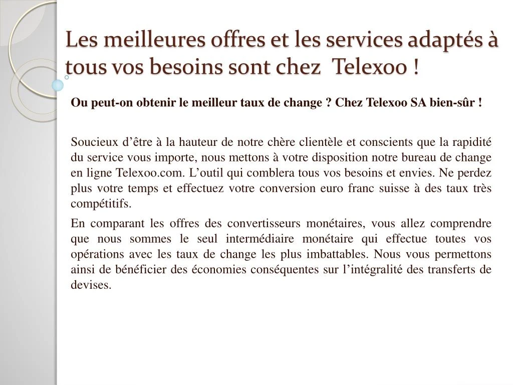 les meilleures offres et les services adapt s tous vos besoins sont chez telexoo