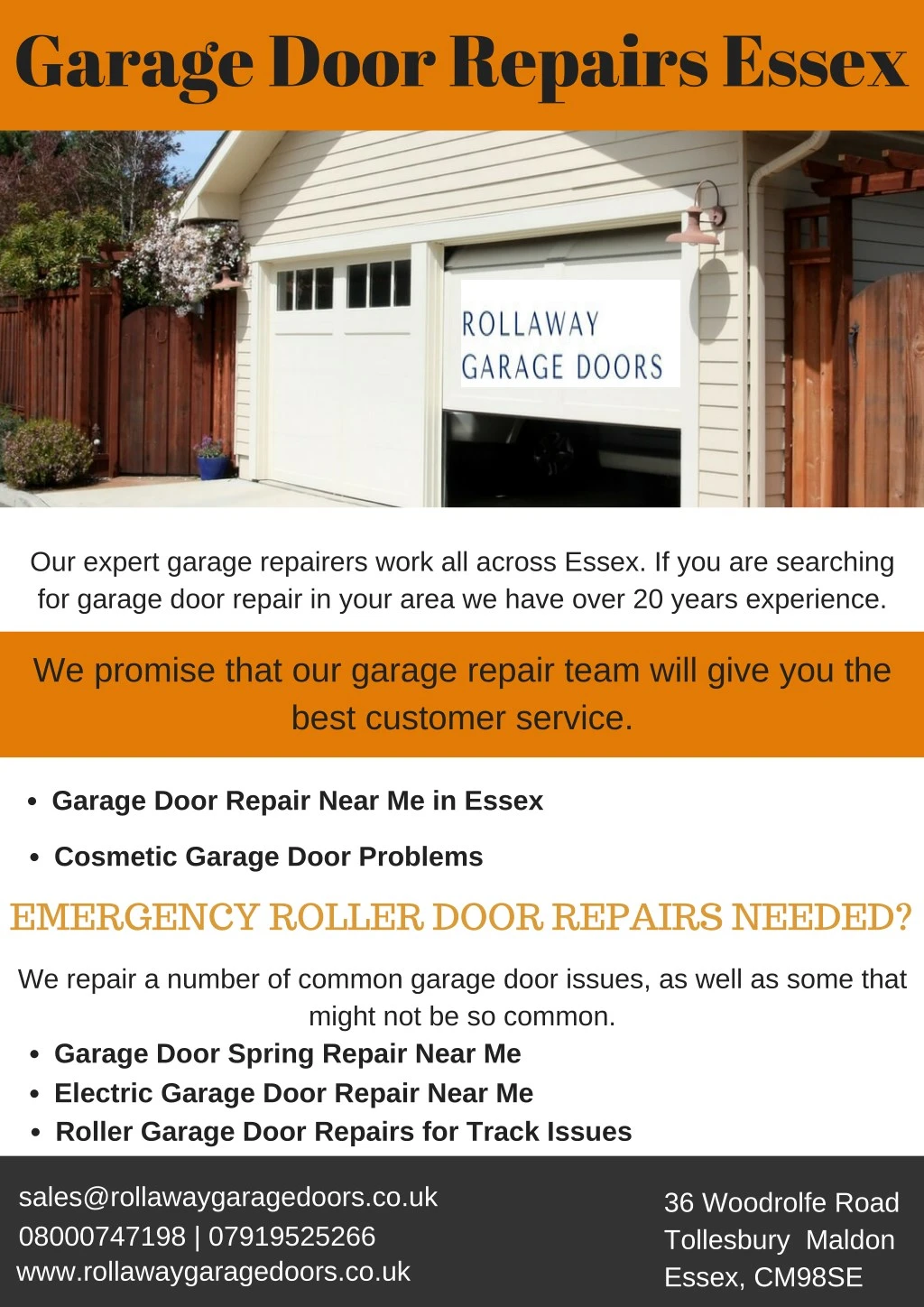 garage door repairs essex
