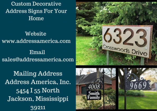 Custom decorative address signs for your home | Address America
