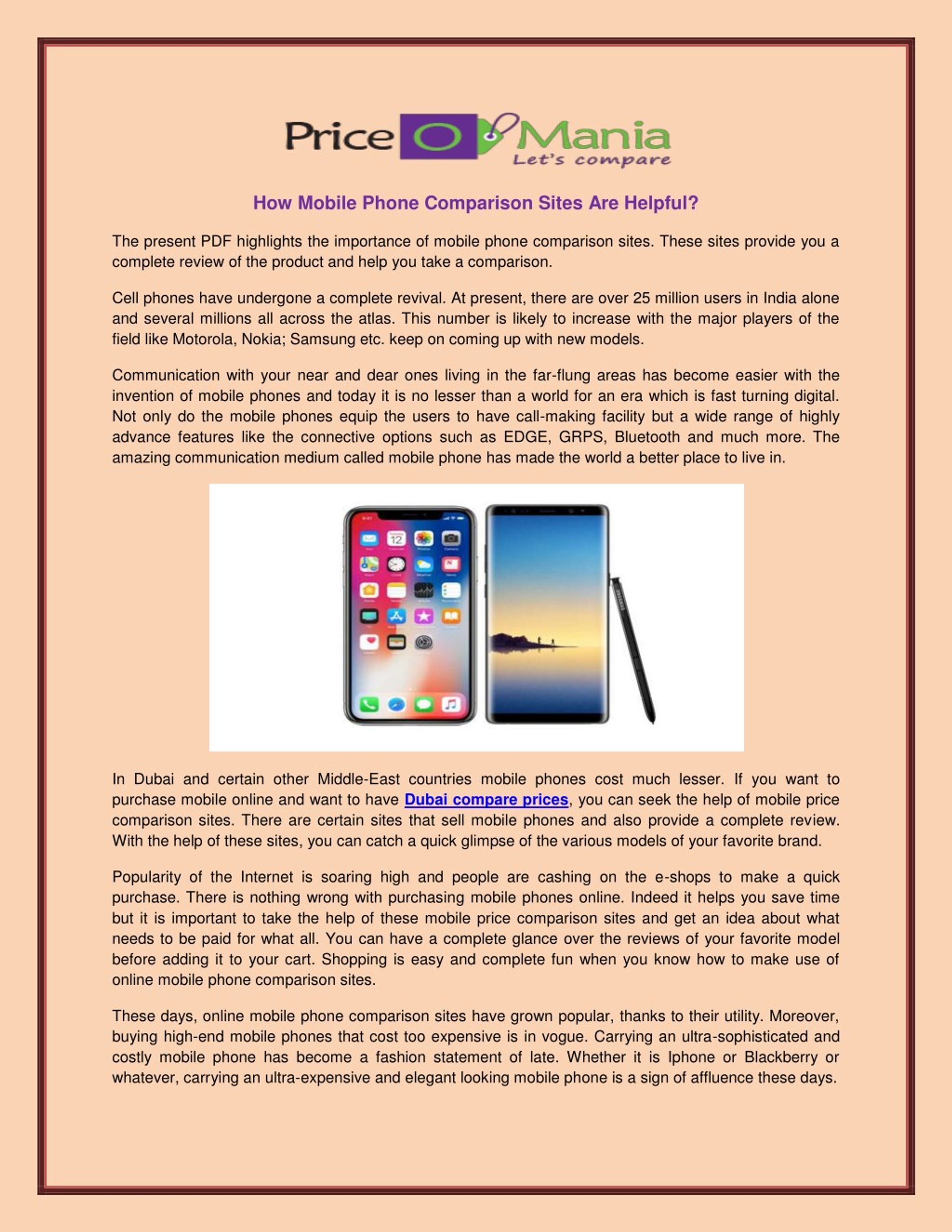 PPT - How Mobile Phone Comparison Sites Are Helpful? PowerPoint ...