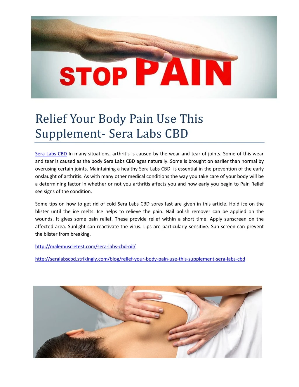 relief your body pain use this supplement sera