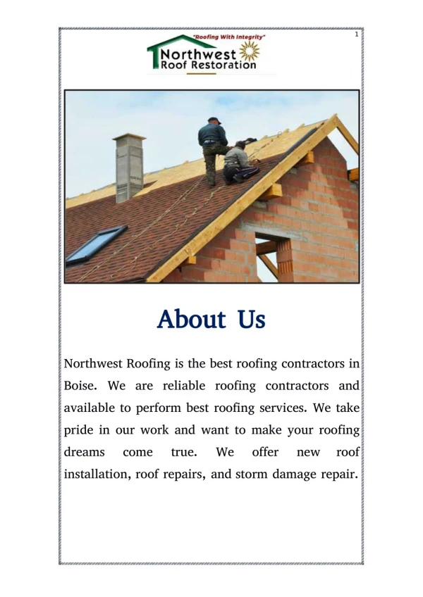 Roof Replacement Company in Boise - Northwest Roofing