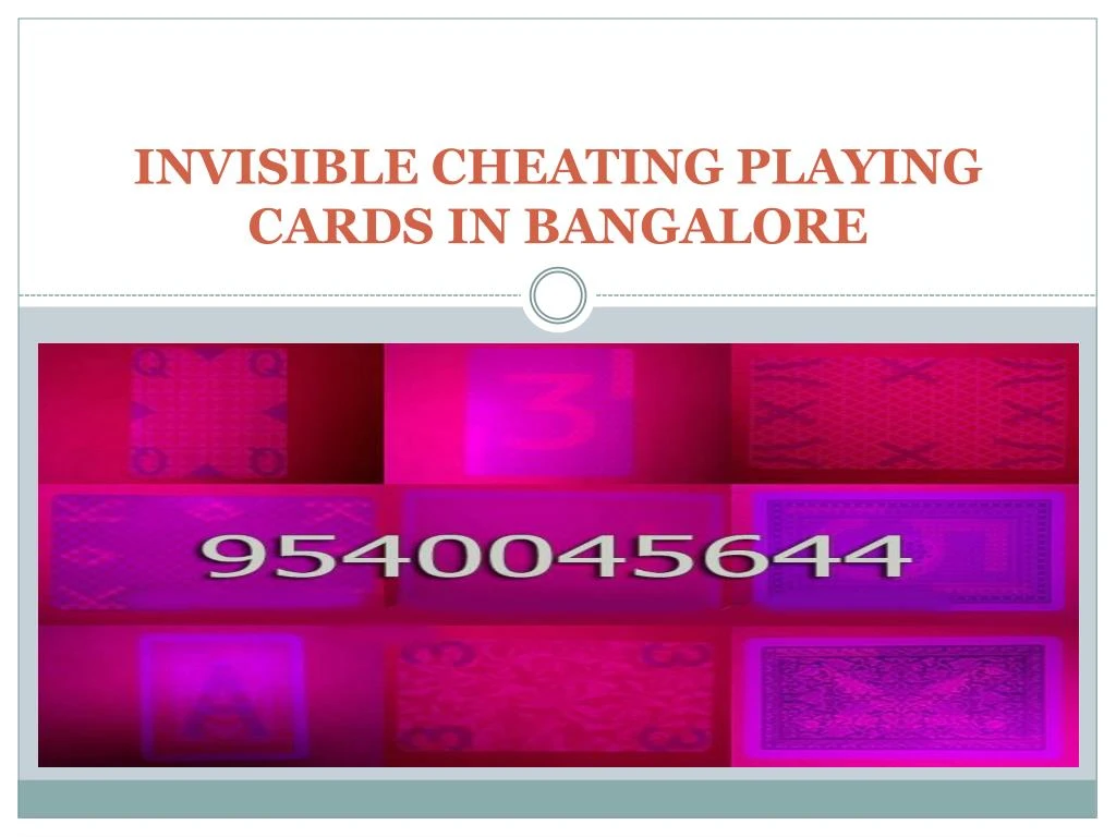 invisible cheating playing cards in bangalore