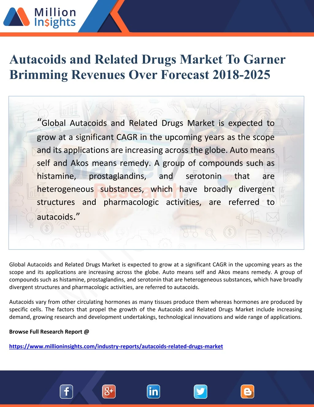 autacoids and related drugs market to garner