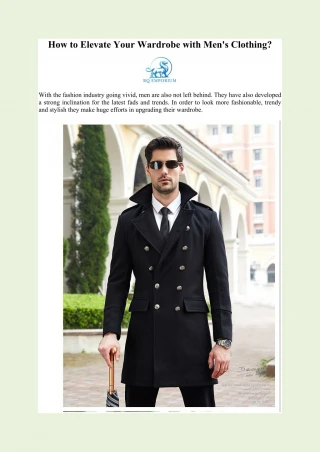 How to Elevate Your Wardrobe with Men's Clothing? - slide 1
