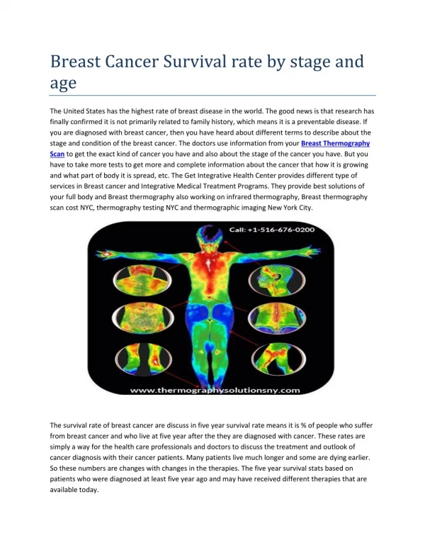 Breast Cancer Survival Rate by Stage and Age - Getintegrativehealth