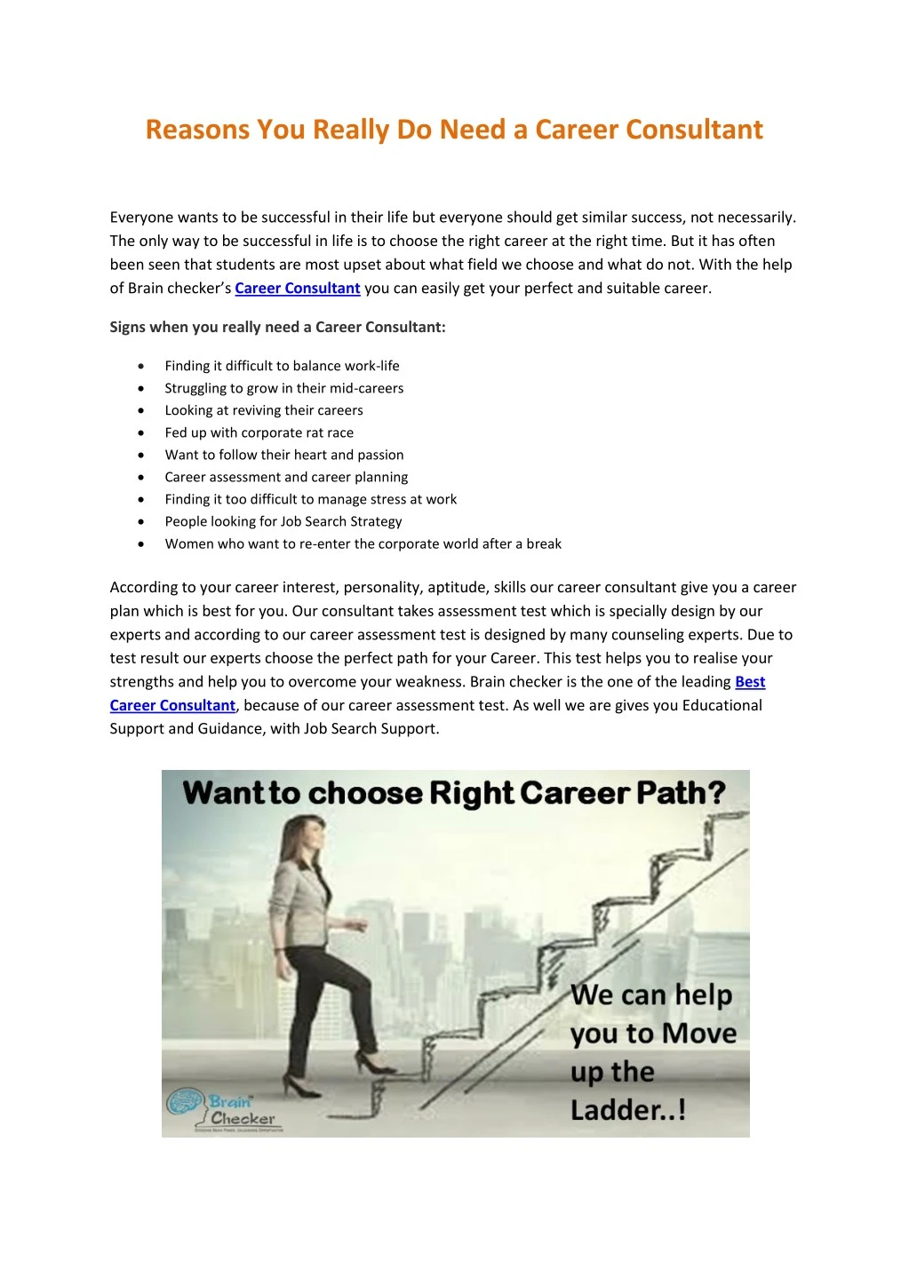 reasons you really do need a career consultant