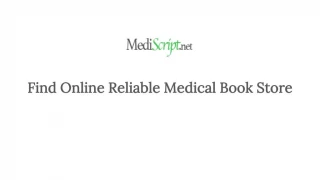 Find Online Reliable Medical Book Store