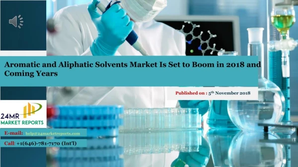 Aromatic and Aliphatic Solvents Market Is Set to Boom in 2018 and Coming Years