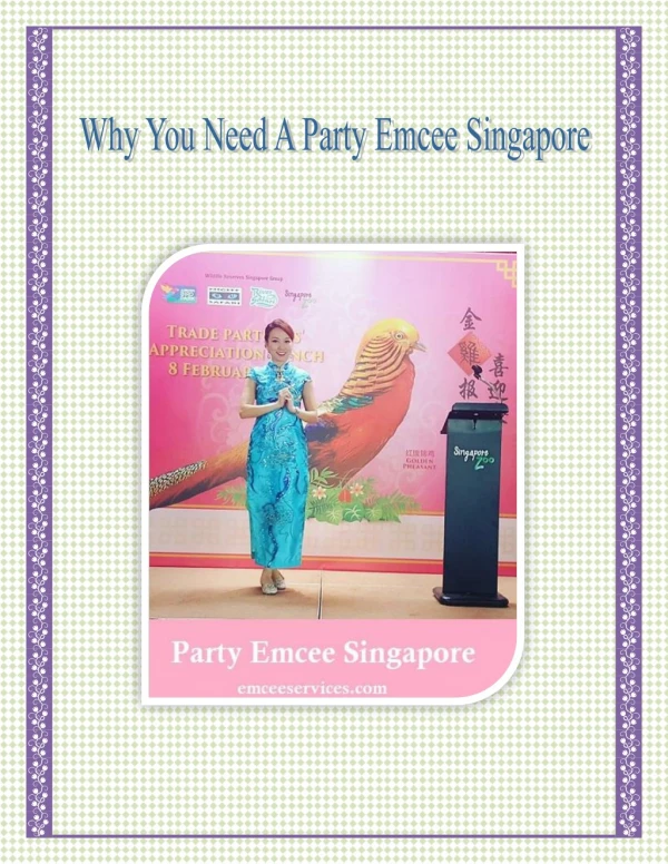 Why You Need A Party Emcee Singapore