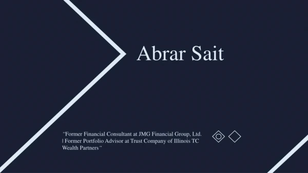 Abrar Sait - Financial Consultant