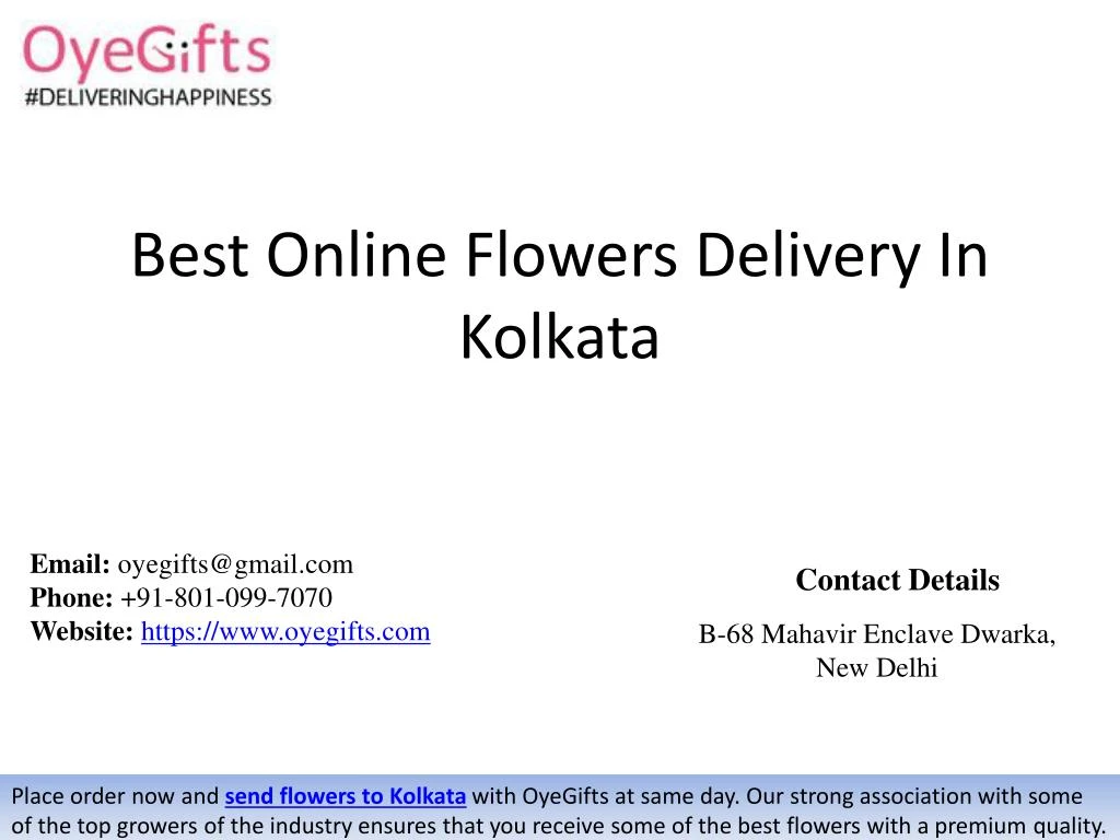 best online flowers delivery in kolkata