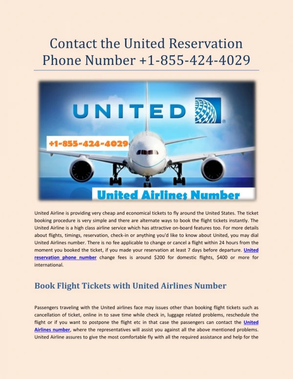 Book Flight Tickets with United Airlines Number