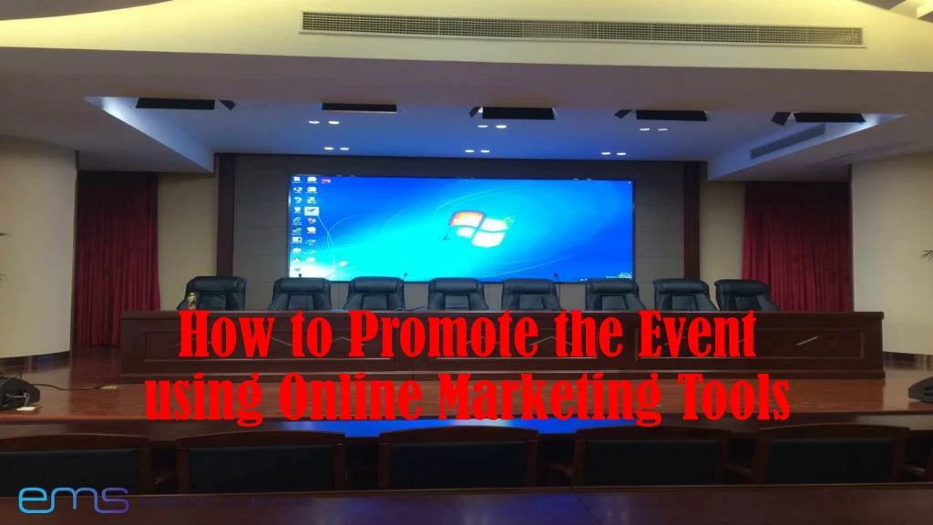 how to promote the event using online marketing tools