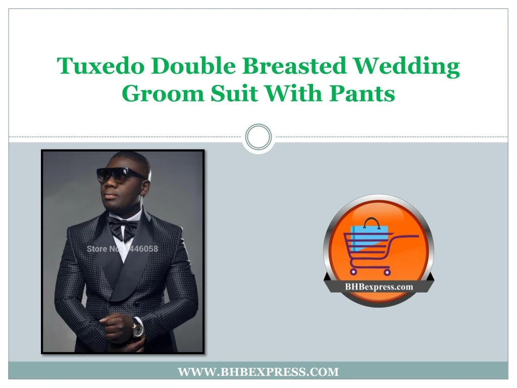 tuxedo double breasted wedding groom suit with