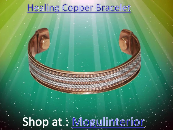 Healing copper bracelet by mogulinterior