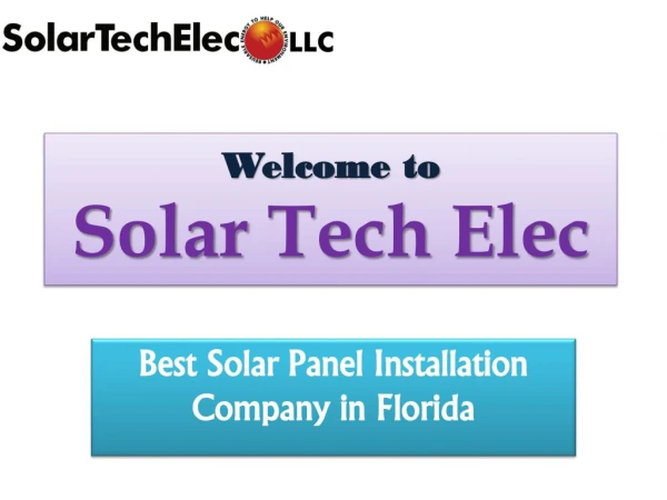 Best Solar panel service near Florida with 0% down payment