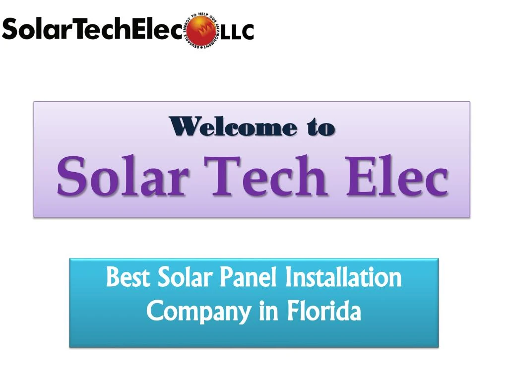 welcome to solar tech elec