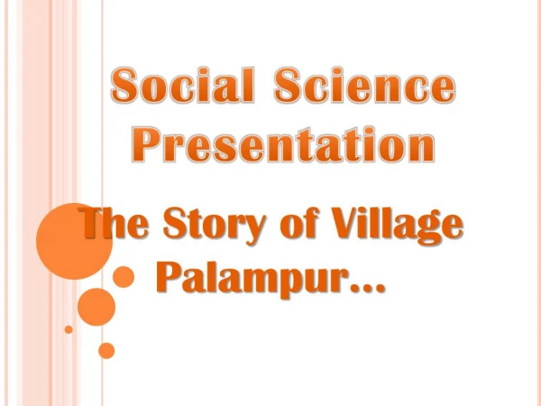 Project report on The Village of Palampur by SHAZA OSMAN