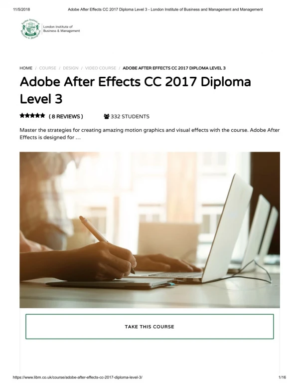 Adobe After Effects CC 2017 Diploma - LIBM