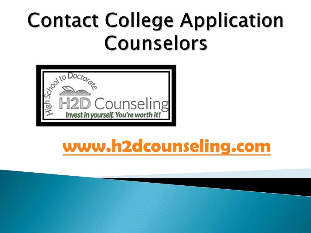 contact college application counselors