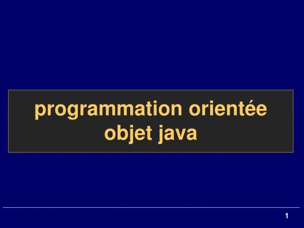 programmation orient e objet java