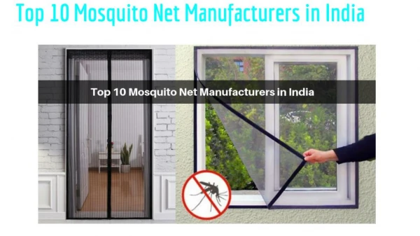 Top 10 Mosquito Net Manufacturers in India