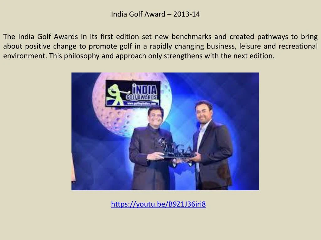 india golf award 2013 14