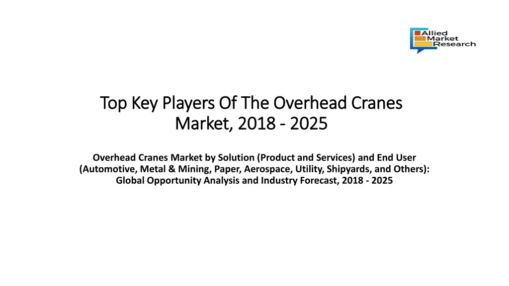 top key players of the overhead cranes