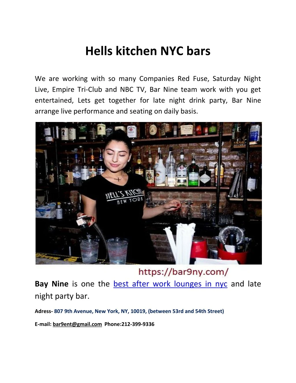 hells kitchen nyc bars