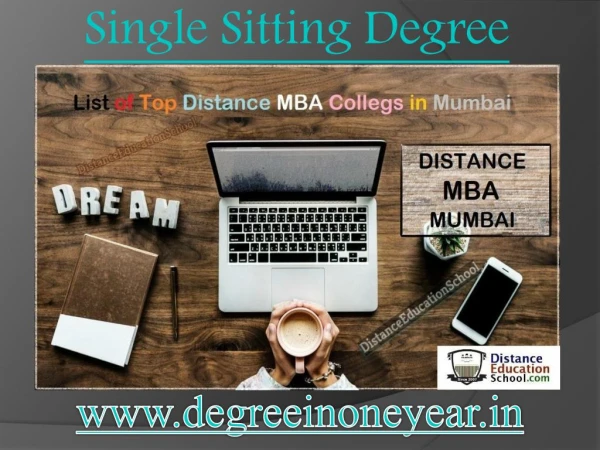 Get Distance MBA Single Sitting Degree in India