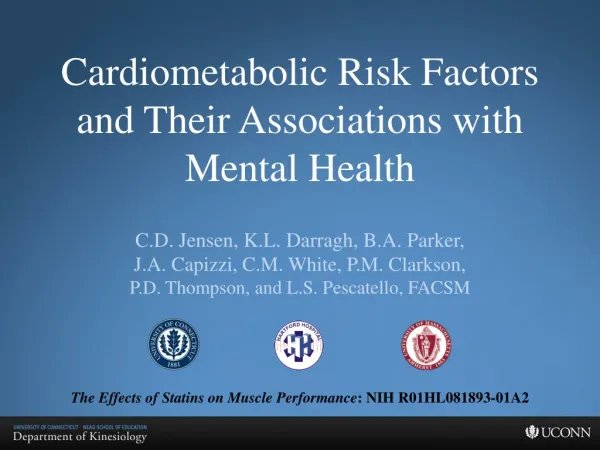 Cardiometabolic Risk Factors and Their Associations with Mental Health