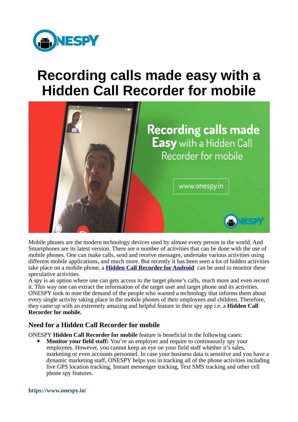 recording calls made easy with a hidden call