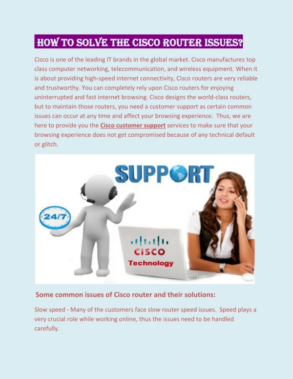 Cisco customer support
